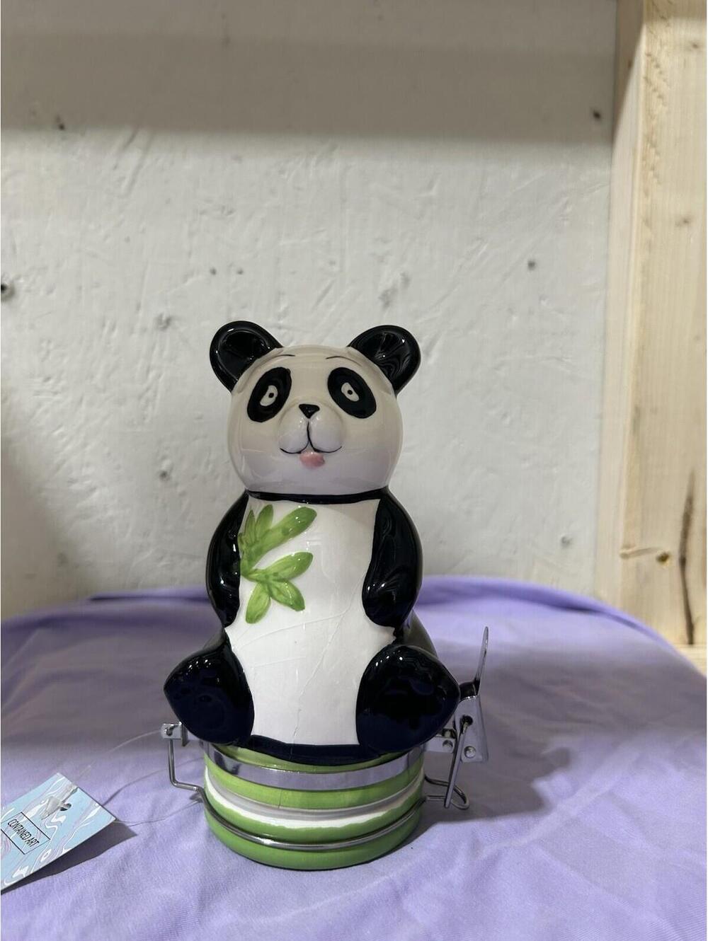 Panda Black Ceramic Airtight Container New